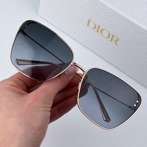 Dior Women BRAND NEW Sunglasses Gold Gradient Blue Butterfly MISSDIOR B2U E0B2